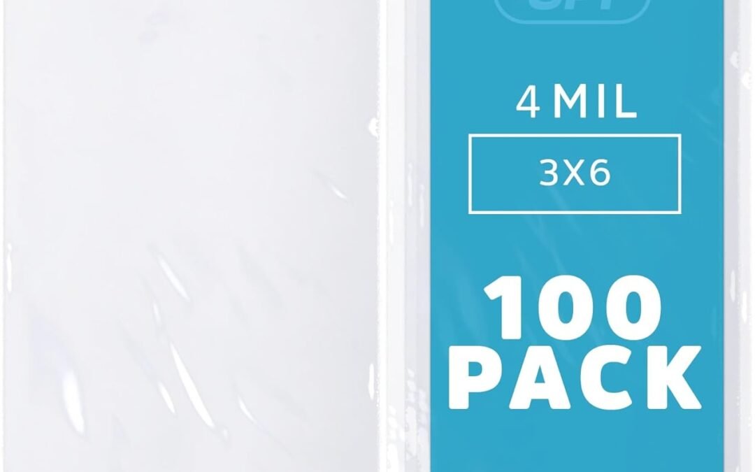 OEM GPI – 100 Count 3″ X 6″ Zip Bags, Heavy-Duty 4 Mil Thick, Clear Reclosable Zipper Poly Baggies with Resealable Zip Top Lock for Storage, Packaging, Food, Nuts, Bolts & Screws Factory