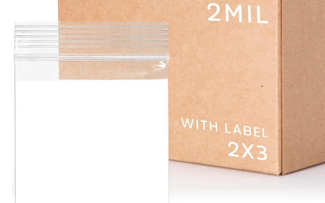 OEM GPI Case of 1000 2″ x 3″ CLEAR PLASTIC RECLOSABLE ZIP BAGS – Bulk 2 mil Thick Strong & Durable Poly Baggies With Resealable Zipper Top Lock & write-on white block, for labeling, packaging & Storage. Factory