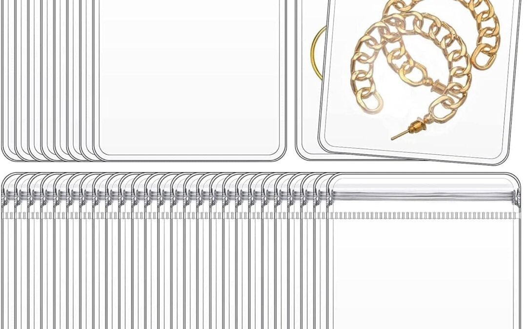 OEM GSXRB PVC Clear Jewelry Anti Oxidation Zipper Bag Antitarnish Plastic Bags for Packaging Jewelry Rings Earrings Transparent Poly Pouch(100pcs 2.75 * 4 IN) Factory