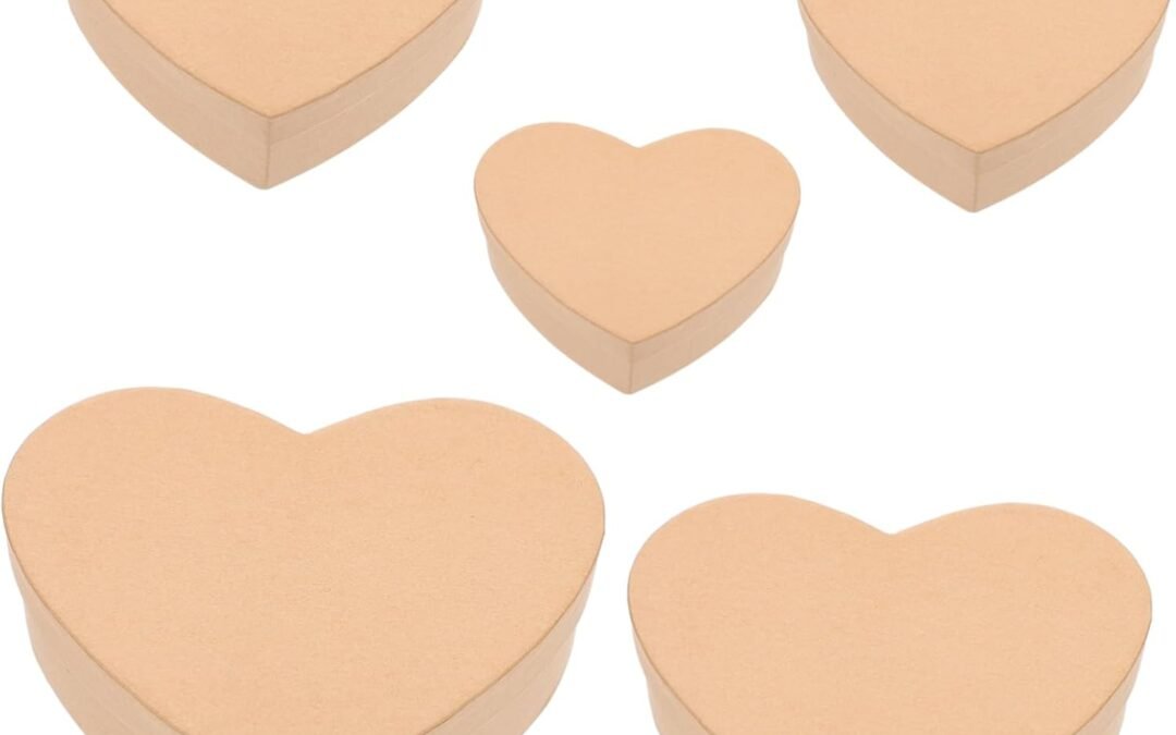 OEM Gadpiparty 5Pcs Heart Shaped Kraft Paper Box for Storage for Baking Supplies Candy and Dessert Packing Practical Lightweight Design for Snacks and Treats Factory