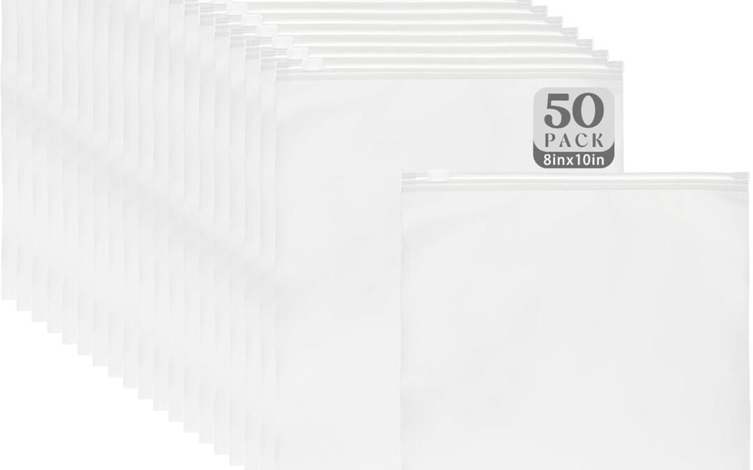 OEM Golden State Art 50 Pack 8×10 Inch Frosted Zipper Plastic Bags for Swimsuit, Bathing Suit, T Shirt Packaging – 3 Mil Thick with Vent Holes Factory