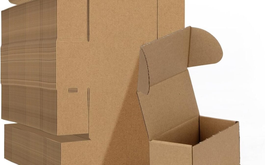 OEM HORLIMER 4.6×2.2×2.2 inches Shipping Boxes Set of 100, Brown Corrugated Cardboard Box Literature Mailer Factory