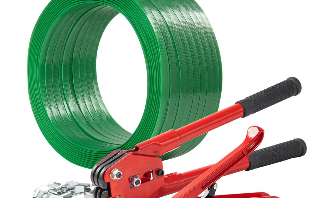OEM Heavy Duty PET Strapping Package Kit – 5/8″ x 1000′ PET Pallet Strap with Tensioner and Sealer Tool, 100 Metal Seals for Securing Pallets, Shipping – Industrial-Grade Banding Strapping Set Factory