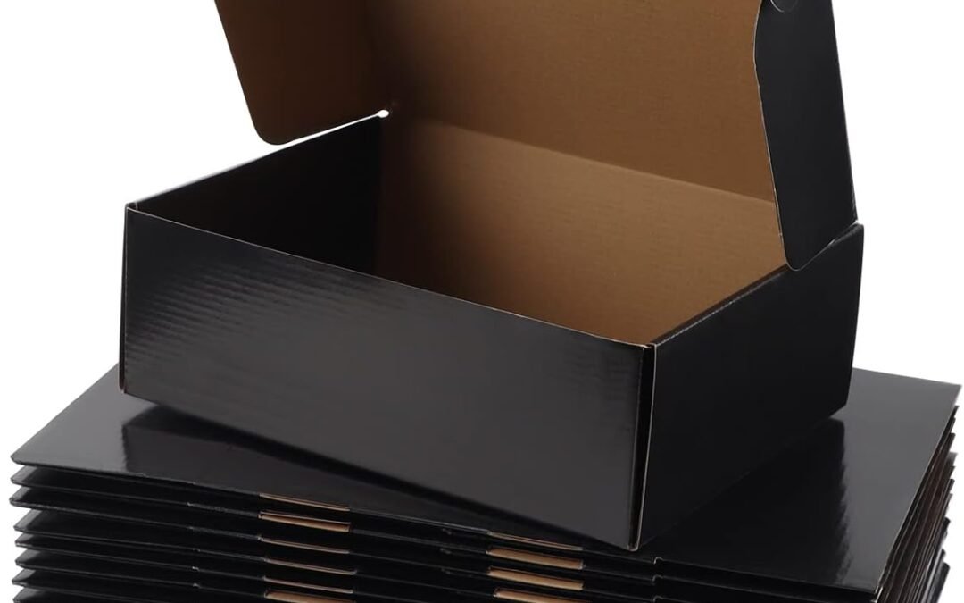 OEM Hoikwo Medium Shipping Boxes for Mailing Shipping Packaging, Corrugated Cardboard Boxes for Packaging Small Business, (Black, 12x9x4-20 Pack) Factory