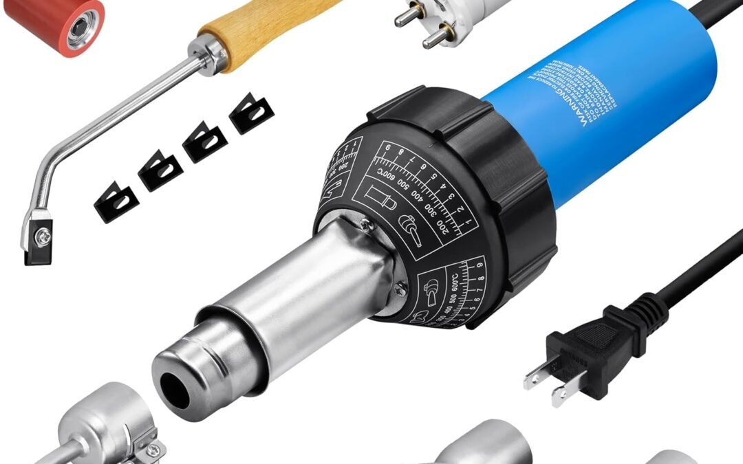 OEM Hot Air Plastic Welder 1600W Plastic Welding Roofing Kit 110V, Vinyl PVC TPO Welding Handheld Plastic Hot Air Heat Gun Welding Torch with Various Nozzles Factory