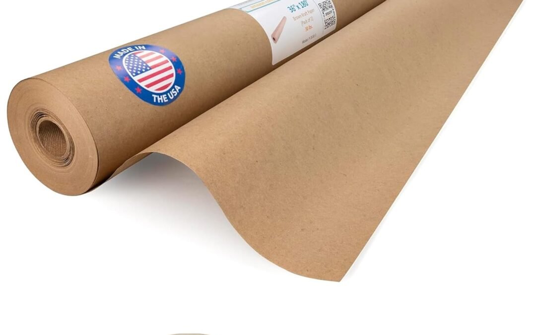 OEM IDL Packaging Brown Kraft Paper Roll 36″ x 2160″ (180 feet), 30lb Thickness – USA-Made Brown Wrapping Paper for Packing, Moving, Shipping & Crafts/Arts – 100% Recycled Natural Craft Wrap Material Factory
