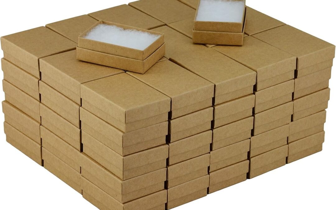OEM JPB Recycled Kraft Cotton Filled Jewelry Box #32 (Case of 100) 3.125 inches x 2.125 inches Factory