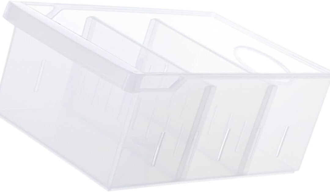 OEM KICHOUSE Plastic Crisper Box with Compartments Food Container for Refrigerator Organization Rectangular Freezer Storage for Fruits Vegetables Snacks and More Factory