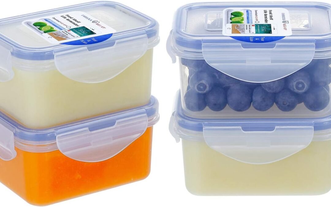 OEM KIGI 4 PACK 6OZ Plastic Small Containers with Lid Portion Control Mini Bento Box Leaf-proof To-go Container Salad Factory