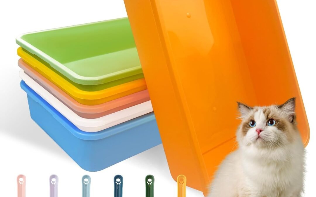 OEM Kitten Small Litter Box Set, 6 Pcs Plastic Kitten Litter Pan with 6 Scooper Cat Litter Box Cat Litter Box Travel Toilet for Small Pet Kitty Bunny Guinea Pig Factory