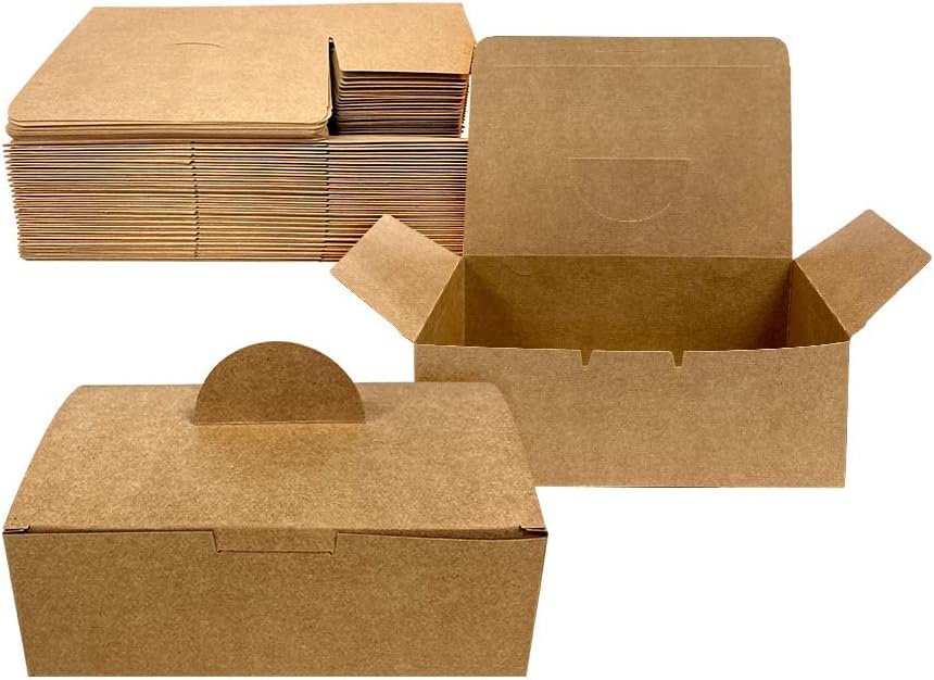 OEM Kraft Fried Chicken Containers Medium – (50 Pack) 7.5″ X 4.3″ X 2.6″ Disposable Paper Food Take Out Boxes Microwave Safe For French Fries Packaging Factory