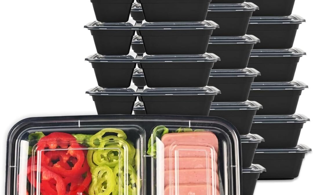 OEM LOKATSE HOME Meal Prep Container Microwave Safe 24 Pack 2 Compartment with Lids, Stackable Bento Box, Food Storage Reusable, BPA Free, Freezer, Dishwasher Safe (32 oz) Factory