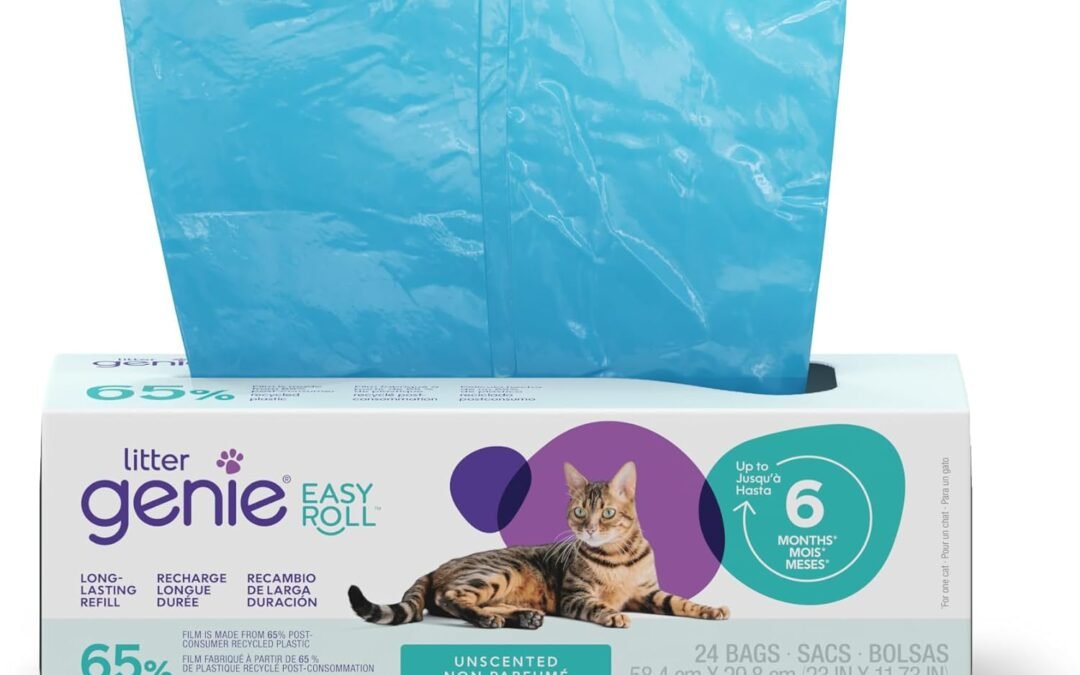 OEM Litter Genie Easy Roll Refill | Cat Litter Refill Bags | 24 Tear-Off Bags | Lasts Up to 6 Months | 65% Recycled Plastic | Zero Plastic Packaging | Fits Litter Genie Easy Roll & Platinum Pails Factory