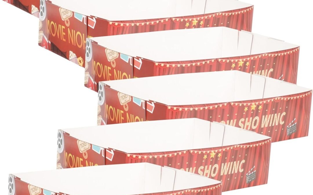 OEM Luxshiny Decorative Paper Boat Box Set 24 Pack Hot Dog Trays Snack Containers Oil-Proof Food-Grade Paper Party Carnival Decorations Factory