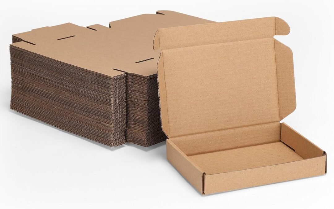 OEM MEBRUDY 6x4x1 Inches Shipping Boxes Pack of 50, Small Corrugated Cardboard Box for Mailing Mailer Packing, Brown Factory