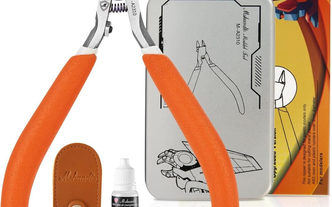 OEM Model Nippers 4.7″ Ultra Thin Single Blade Gundam Nippers, Sprue Cutter Hobby Nippers, Model Kit Nippers for Plastic Gunpla Model Building Gift Box with Protective Cover & Spring Factory