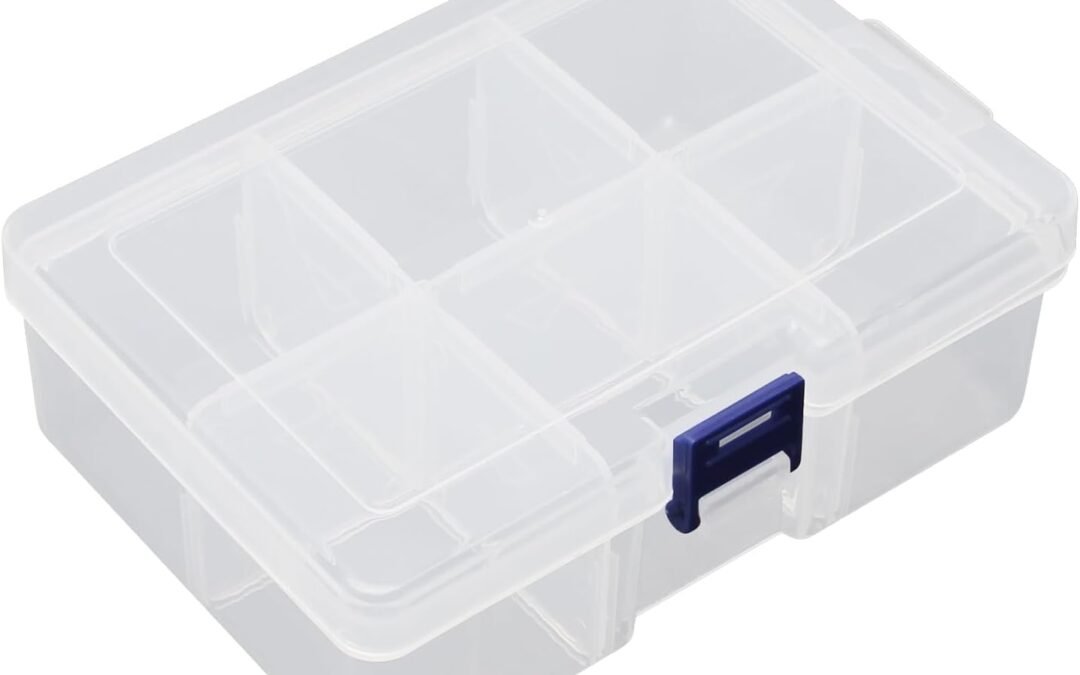 OEM MroMax 6 Grids Clear Plastic Organizer Box Craft Storage with Adjustable Dividers, PP Box for Beads Organizer Art DIY Crafts Jewelry Fishing Tackles Factory