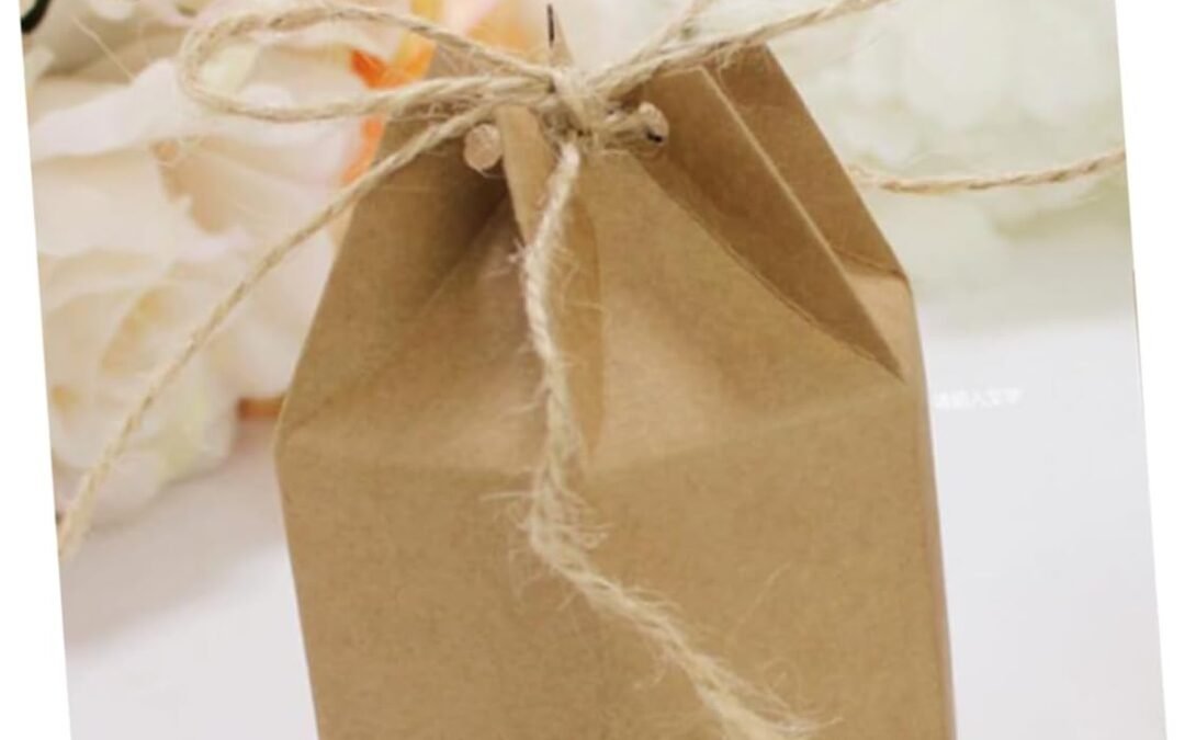 OEM NIYANGLE 50 Pcs Kraft Paper Wedding Favor Boxes with Ropes Candy Containers for Parties Birthdays Showers and Celebrations Vintage Design Factory