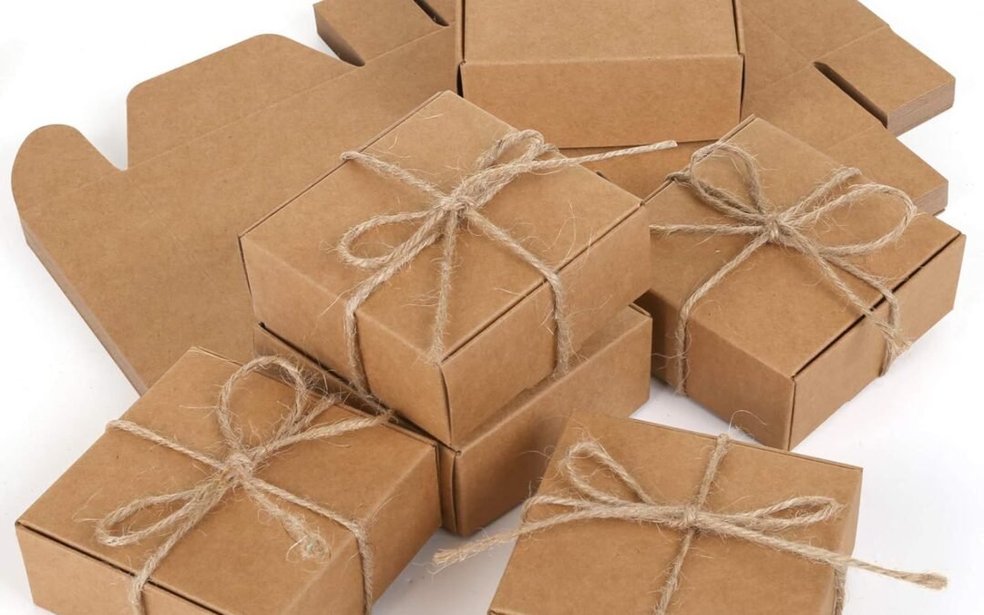 OEM Naler 24 Pcs Kraft Paper Boxes Mini Gift Box DIY Handmade Soap Holder Candy Chocolate Favor Box for Wedding Birthday Crafts Cake Packaging Box Party Favor Gifts Wrapping Box with 20m Hemp Rope Factory