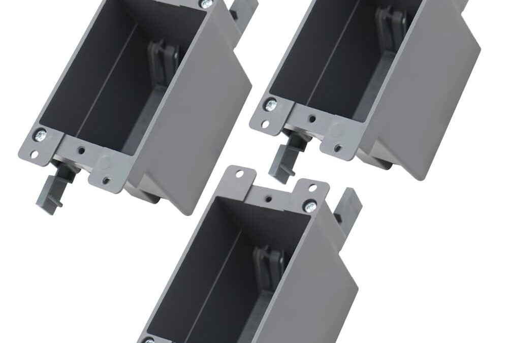 OEM Old Work Electrical Outlet Box 1 Gang,14cu Inch,Plastic Electrical Box,ETL Listed and 2 Hours Fire Certification, for Home Improvement(3 Pack) Factory