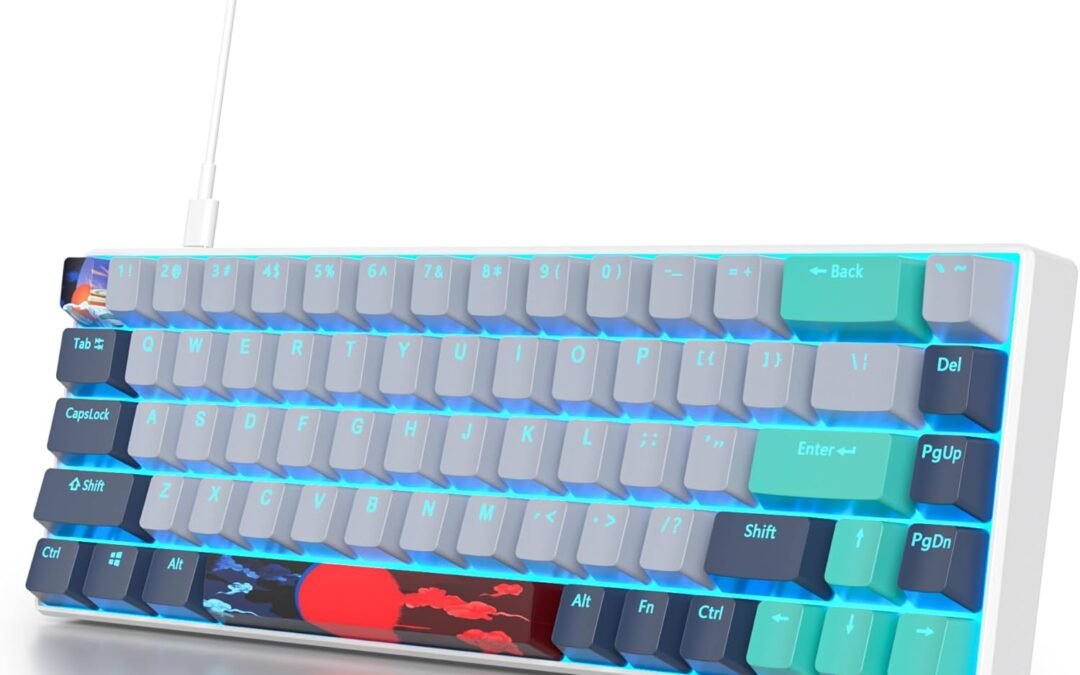 OEM Owpkeenthy 65 Percent Mechanical Gaming Keyboard Hammerhead Shark with Red Switch Ultra Compact RGB Wired 60% Gaming Keyboard N-Key Rollover for PC Gamer Box PS Factory