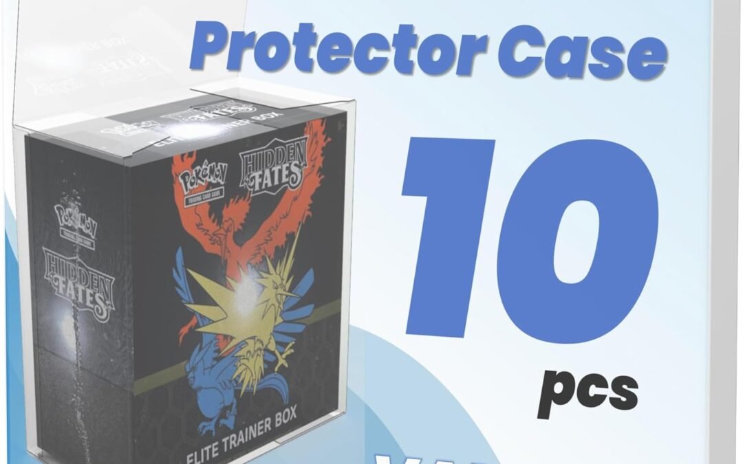 OEM PET Elite Trainer Box Case Protectors – 10 Pack Clear PKMN Display Case – 0.5mm Thick Crystal Clear Protection Factory