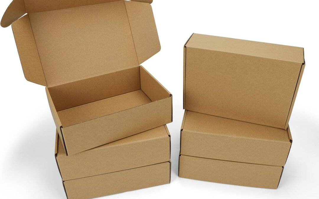OEM PHAREGE 10x7x3 inch Shipping Boxes 6 Pack Brown, Tab Lock Tuck Top Mailer Boxes for Packaging Small Business, Medium Cardboard Gift Boxes for Wrapping Mailing Present Factory