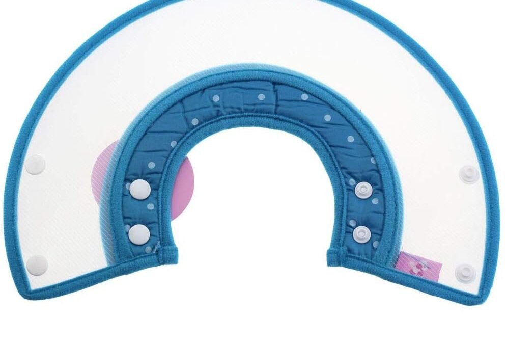 OEM Pet Plastic Clear Cone Recovery E-Collar with Dots Design Soft Edge for Small Dogs & Cats (Medium, Blue) Factory