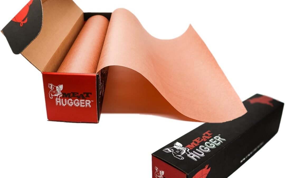 OEM Pink Butcher Paper Roll With Dispenser Box – 17.25 Inch by 175 Foot Roll of Food Grade Peach BBQ Butcher Paper for Smoking Meat – Unbleached, Unwaxed and Uncoated – Made in the USA Factory