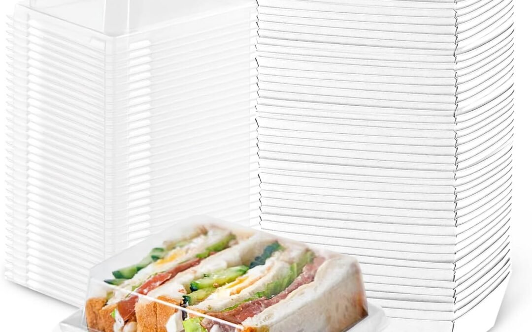 OEM Plastic Charcuterie Boxes with Clear Lids 4in 50pcs, White Small Square To Go Paper Bakery Dessert Boxes, Disposable Mini Food Containers for Sandwich Cookie Slice Cake Strawberry Snack Factory