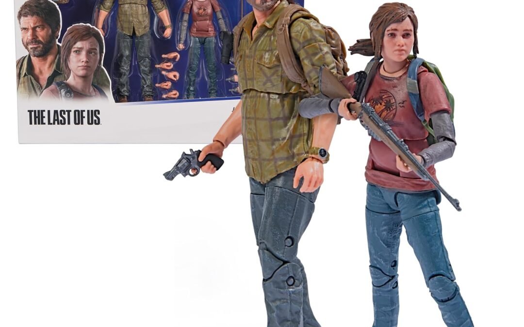 OEM PlayStation The Last of US, 2-Pack 6” Joel & Ellie Action Figures with 19 Accessories, The Shapes Collection, for PS5 Fans & Collectors Ages 17+ Factory