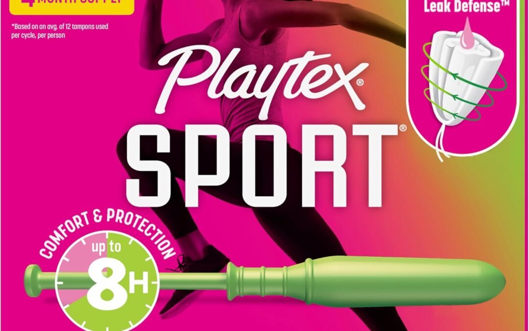 OEM Playtex Sport Tampons Multipack (24ct Regular/24ct Super), Fragrance-Free – 48ct | Tampons Regular and Super, Playtex Tampon Multipack, Feminine Care with 360 Leak Defense Factory