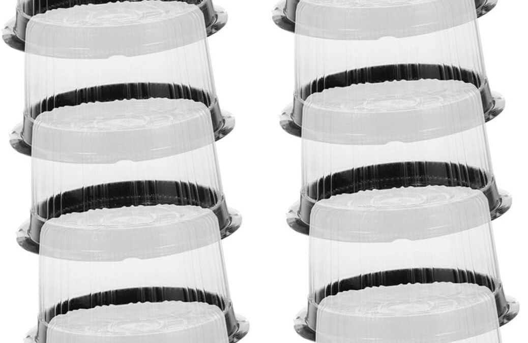 OEM Portable Cake Slice Containers with Handles 25pcs Plastic Cake Boxes Wedding Party Display Factory