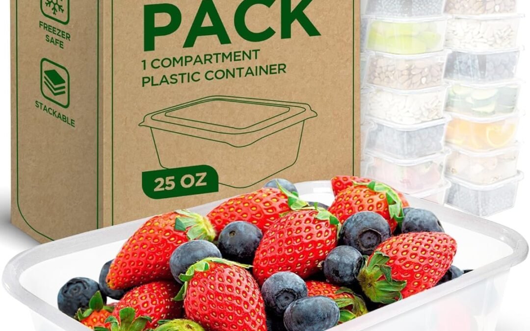 OEM PrepNaturals 50 Pack Meal Prep Containers – 50 Pack of 25 Oz 100% BPA-free Plastic Food Storage Containers with Lids – Reusable Plastic Containers with Lids – Dishwasher Safe Lunch Containers Factory