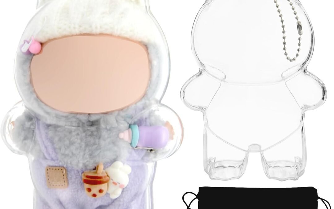 OEM Protective Case for 17cm Doll, Plastic Clear Display Box with Key Chain for Dolls, Protective Cover for Plush Toy, Transparent PVC Bag for Storage (No Doll, 17cm) Factory