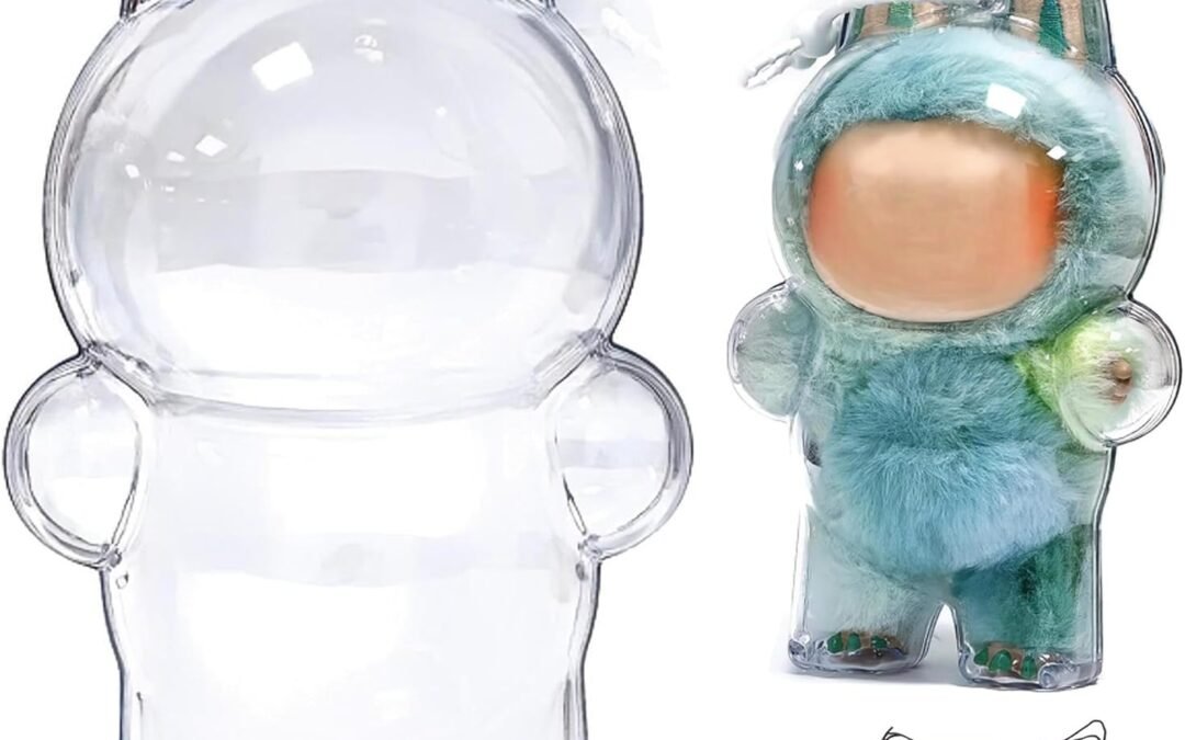 OEM Protective Case for Blind Box Doll Standing Transparent Acrylic Clear Bag Keychain Hanging Display Case,Protective Case,Plastic PVC Storage Box Gift Doll Not Include (3.0) Transparent Factory