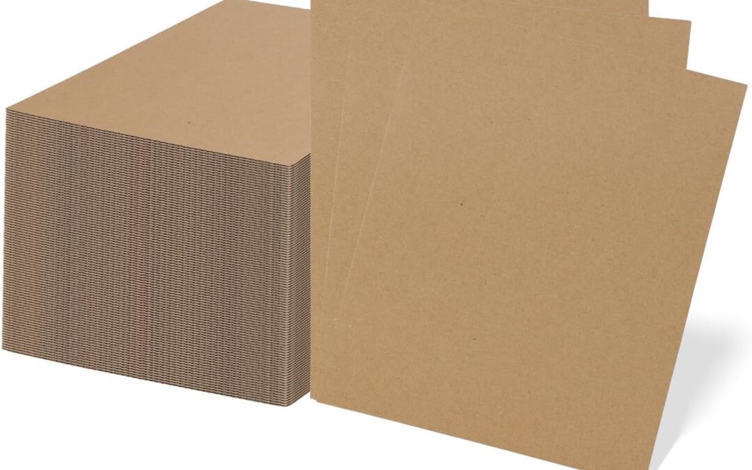 OEM RLAVBL 100 Pack 8×10 Corrugated Cardboard Sheets, Flat Cardboard Inserts for Shipping, Mailing, Packing, DIY Crafts Factory