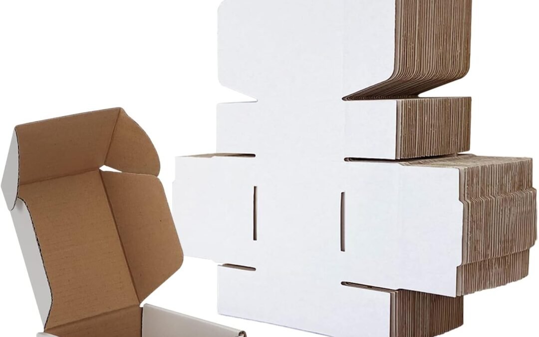 OEM RLAVBL 4x4x2 Shipping Boxes Set of 50, White Small Corrugated Cardboard Box, Mailer Box Factory