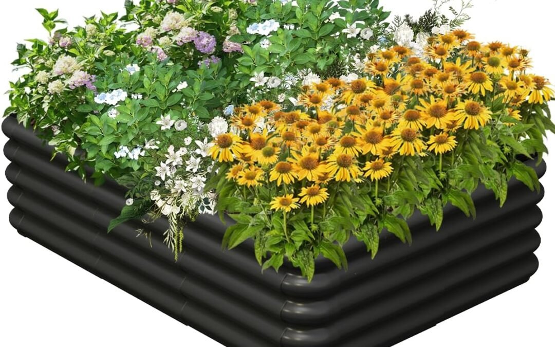 OEM Raised Garden Bed Kit for Outdoor, PP Material Planter Boxes 4.3×3.0x1.0ft, Large Garden Box Flower Bed with Easy Assembly, Gardening Containers for Vegetables, Flowers, Herbs, Black Factory