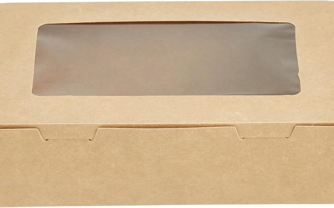 OEM Restaurantware-Cafe Vision 21 Ounce To Go Boxes, 50 Take Out Food Containers With Window – Hinge Lock, No Grease, Kraft Paper Lunch Boxes, Disposable, For Lunch Or Desserts Factory