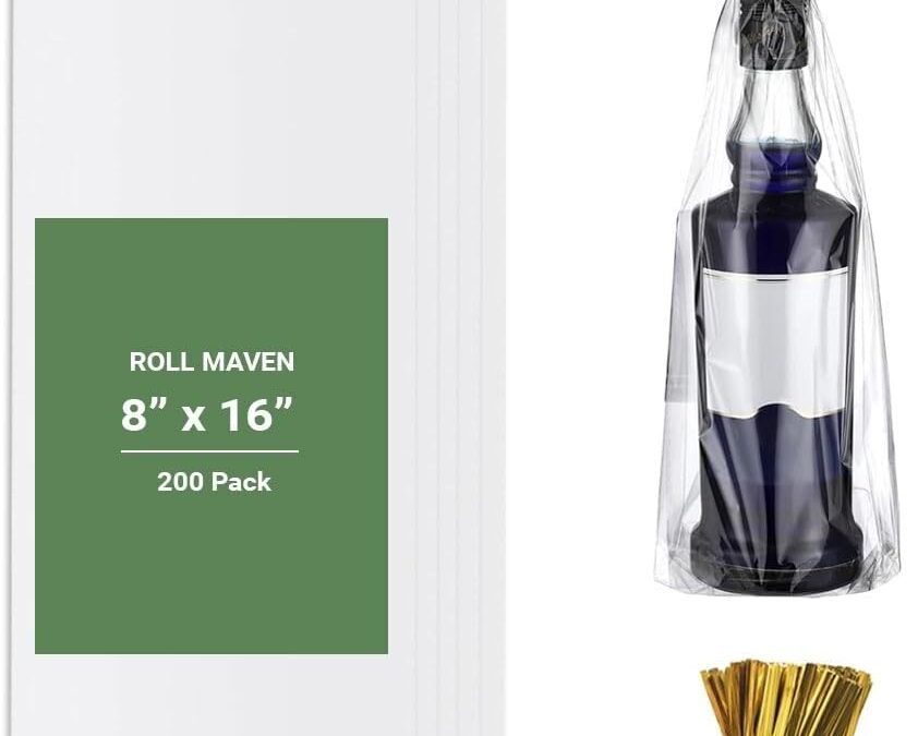 OEM Roll Maven Large Cello Bags 200 Pieces 8×16 Inches Clear Basket Bags OPP Plastic Cellophane Wrap for Gift Baskets Packaging Factory