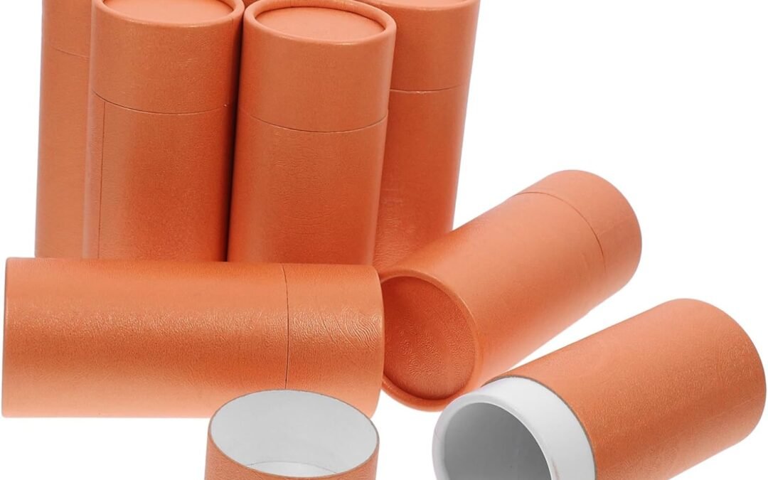 OEM SECFOU 10pcs Kraft Paper Tubes for Tea Storage Cardboard Packaging Boxes for Essential Oils Round Tea Canisters 50ml Boxes for Tea and Spice Packaging Factory