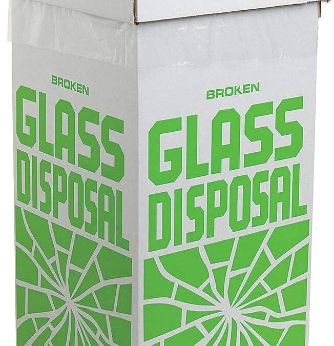 OEM SP Cardboard Broken Glass Disposal Box 12″L x 12″W x 27″H 6-Pack – Safe Trash Can for Glass & Sharps, Ideal for Medical Equipment – Durable Garbage Disposal Container Cartons Floor Model Factory