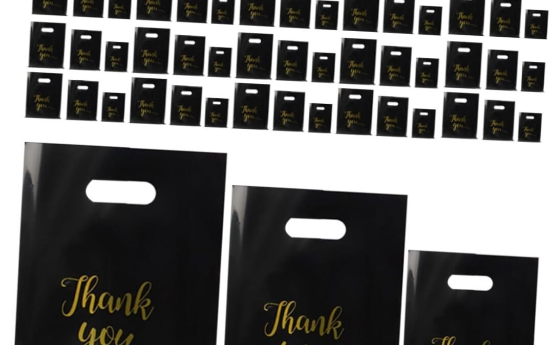 OEM STOBAZA 300PCS Plastic Merchandise Bags with Handles Versatile Retail Packing Supplies for Clothing Electronics More for Small Business Use Factory