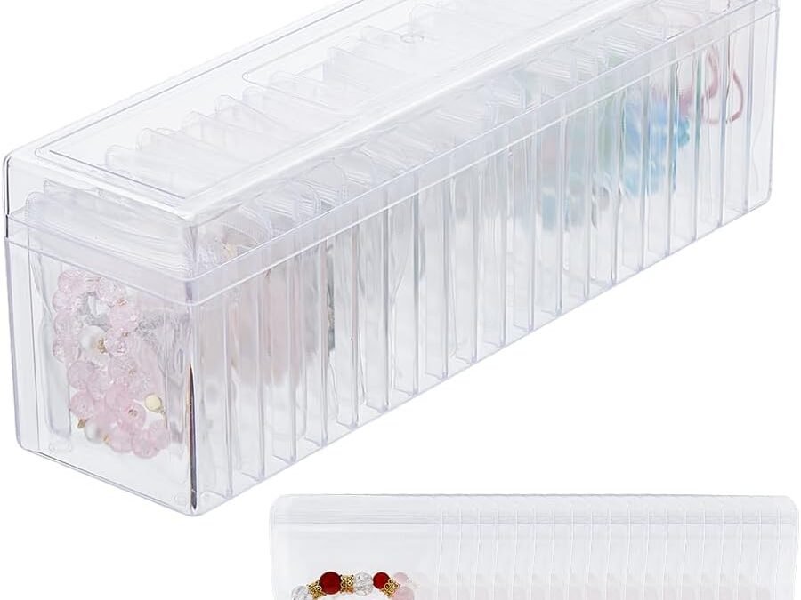 OEM SUPERFINDINGS Plastic Jewelry Organizer With 20PCS PVC Zip Lock Bags and 1PC Jewelry Box Portable Clear Earring Storage Organizer for Rings Earrings Necklaces Bracelets Factory