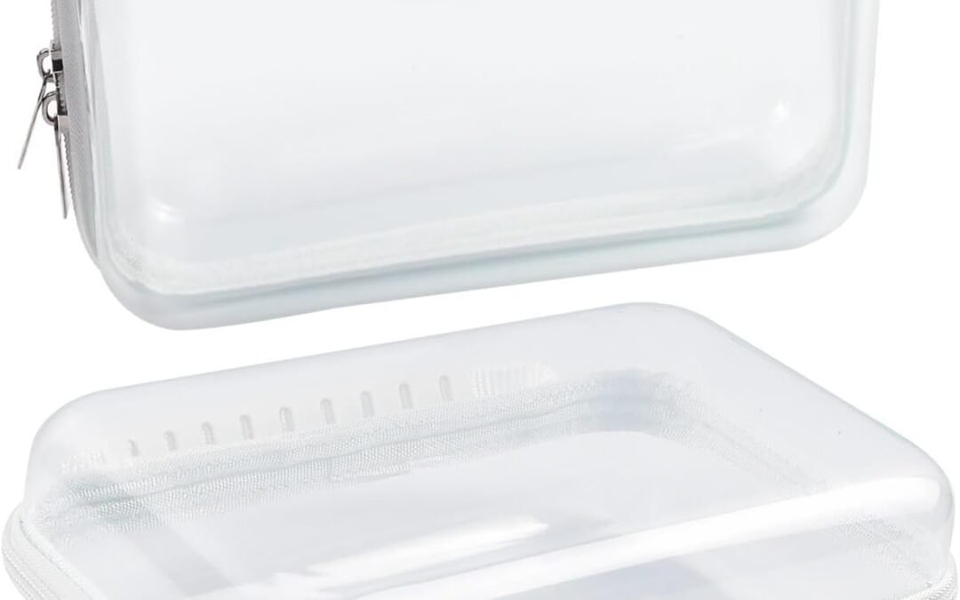 OEM SameTech Hard Pouch, 2pcs Clear Hard Shell Zipper Case, Clear Plastic Storage Box Containers Small Toiletry Bag for Small Items, Toys, Building Blocks, Puzzles, Cosmetics & Stationery Factory