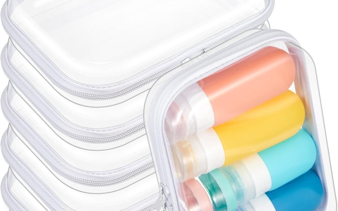 OEM Sanwuta 6 Pcs Clear Hard Zipper Case Hard Plastic Zipper Pouches Makeup Bag Transparent Cases for Snacks Plastic Storage Organizer Portable Box for Travel (White,7.09 x 5.12 x 2 Inch) Factory