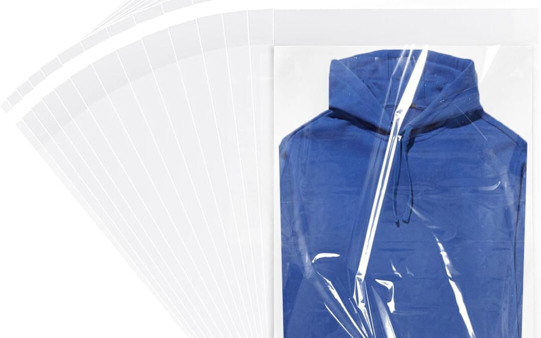 OEM Self Sealing Cellophane Bags 80PCS 12X16 Inches Clear Plastic Shirt Packaging Bags with Seal Sealable for Gift Giving, Packaging Products, Party Favors, Small Business Factory