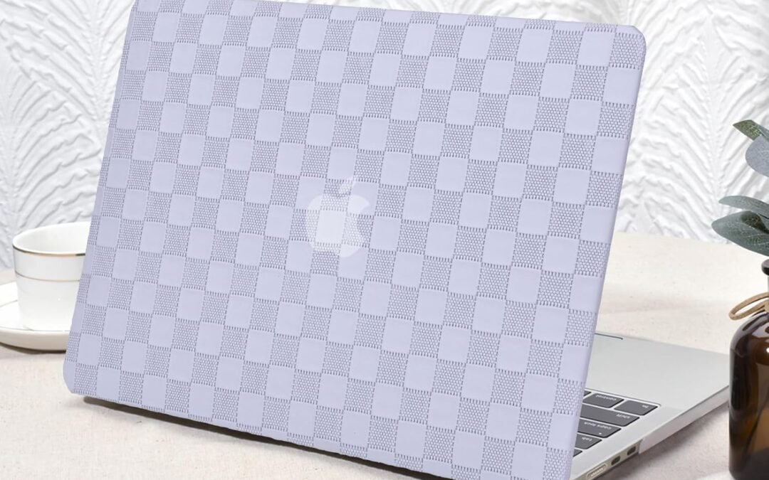 OEM Seorsok Compatible with MacBook Air 15 inch Case 2025 2024 2023 Release M4 A3241 M3 A3114 M2 A2941 Touch ID,Elegant Leather Plastic Hard Shell Case Transparent Keyboard Cover,Lavender Factory