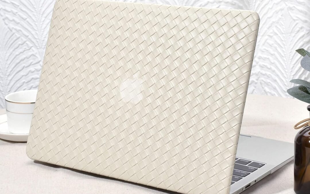 OEM Seorsok Compatible with Old Version MacBook Air 13.3 inch Case Models A1369 & A1466(2010-2015 2017) Release,Elegant Leather Plastic Hard Shell Case Transparent Keyboard Cover,Beige Tartan PVC Factory